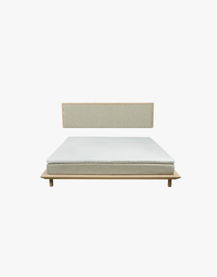 Sänky valkoöljyttyä tammea beige - 180x200 cm beige - 1
