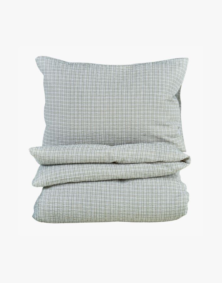 Pussilakanasetti kreppipuuvillaa oliivinvihreä - 230x220 cm oliivinvihreä - 1