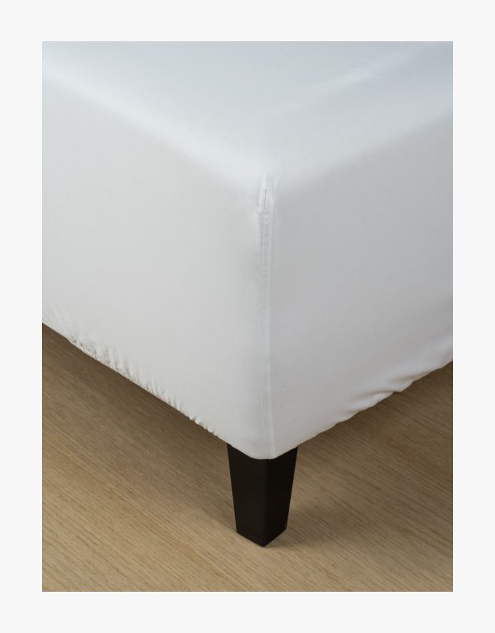 Muotoonommeltu aluslakana valkoinen - 160x200 cm valkoinen - 1
