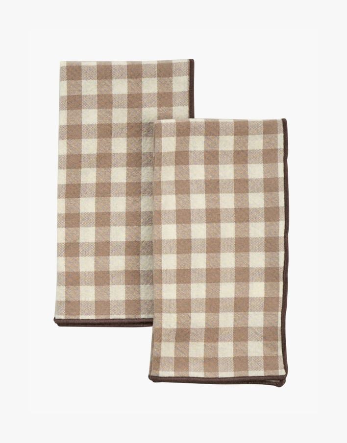 Kangaslautasliina, 2 kpl  ruskea - 45x45 cm ruskea - 1