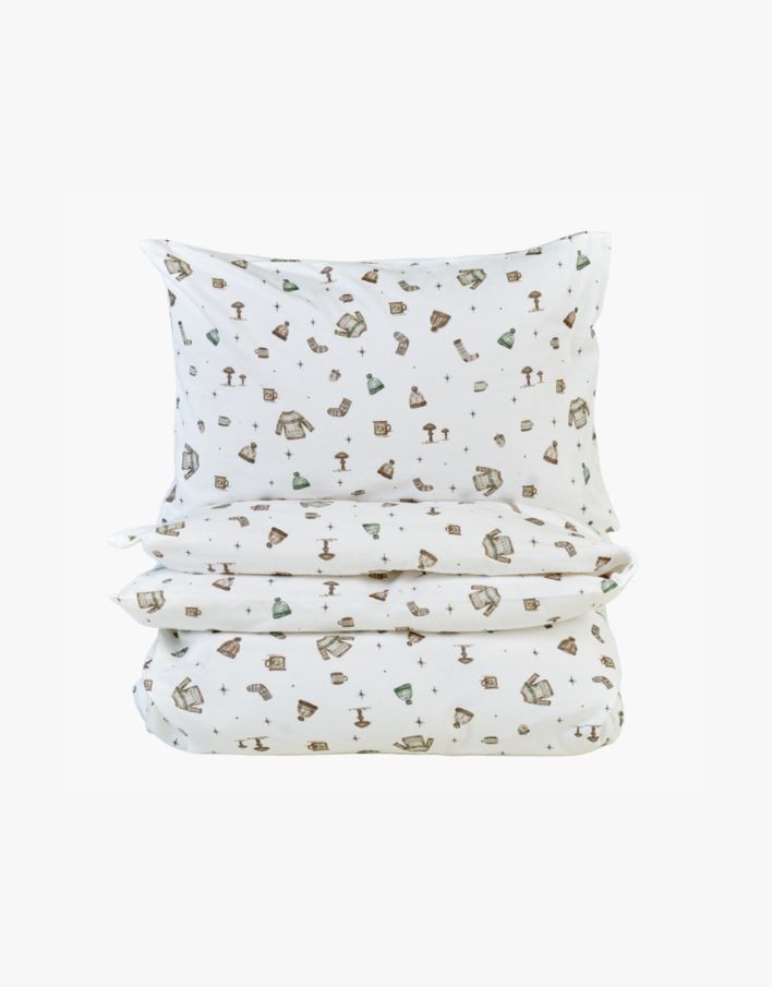 Flanellipussilakanasetti moniväri/vihreä - 150x210 cm moniväri/vihreä - 1