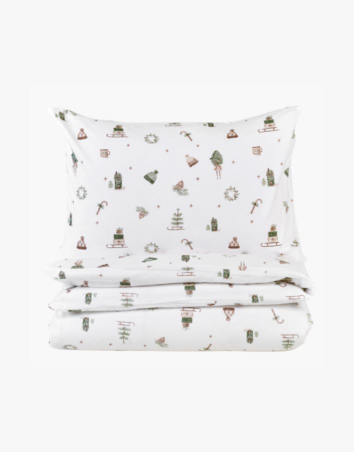 Flanellipussilakanasetti moniväri/vihreä - 150x210 cm moniväri/vihreä - 1