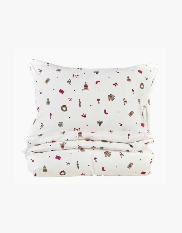 Flanellipussilakanasetti moniväri/punainen - 150x210 cm moniväri/punainen - 1