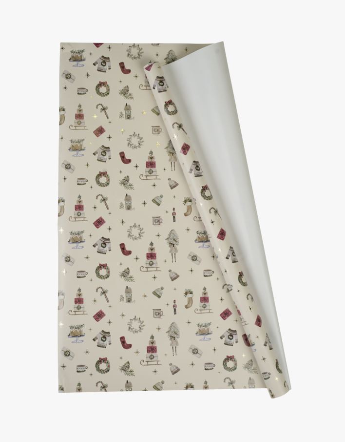 Lahjapaperi luonnonvalkoinen - 70x300 cm luonnonvalkoinen - 1