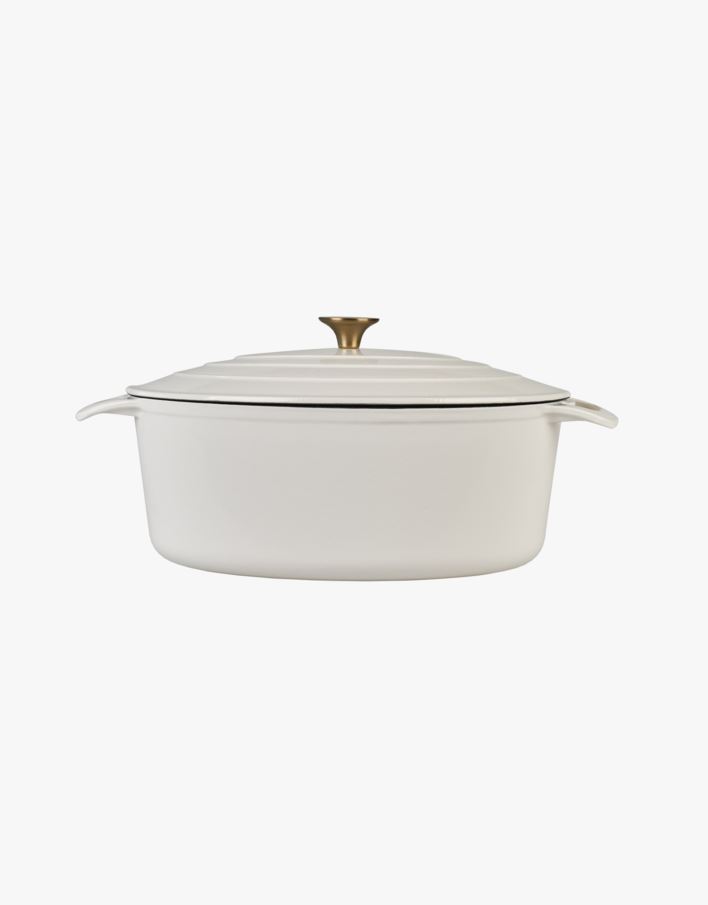 Valurautainen kattila soikea creme - 5800ml creme - 1