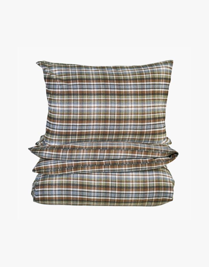 Pussilakanasetti lankavärjättyä flanellia moniväri - 150x210 cm moniväri - 1