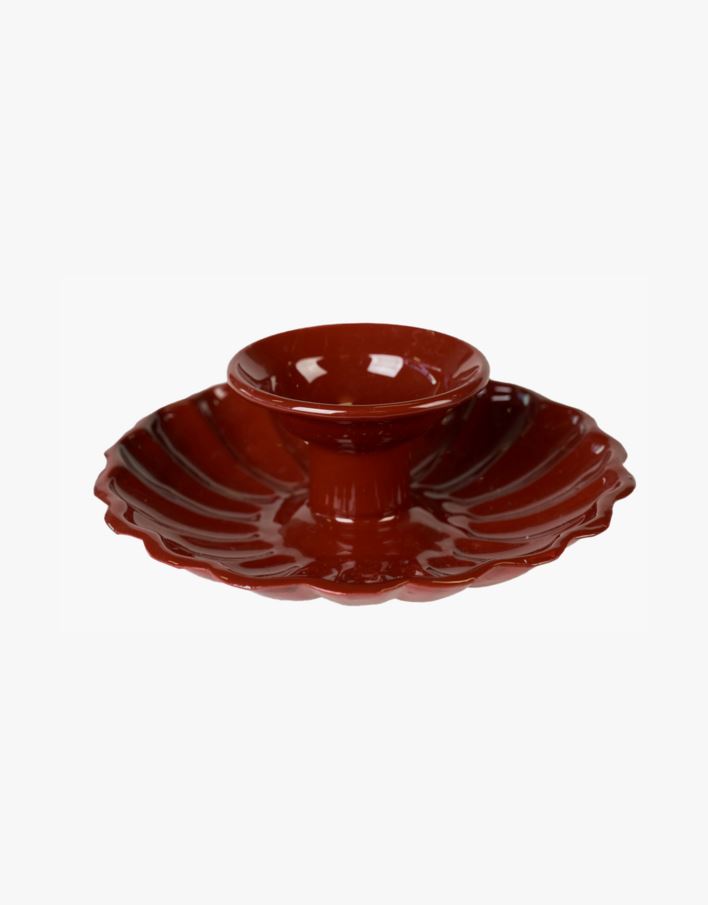 Kynttilänjalka punainen - 12x12x4,5 cm punainen - 1