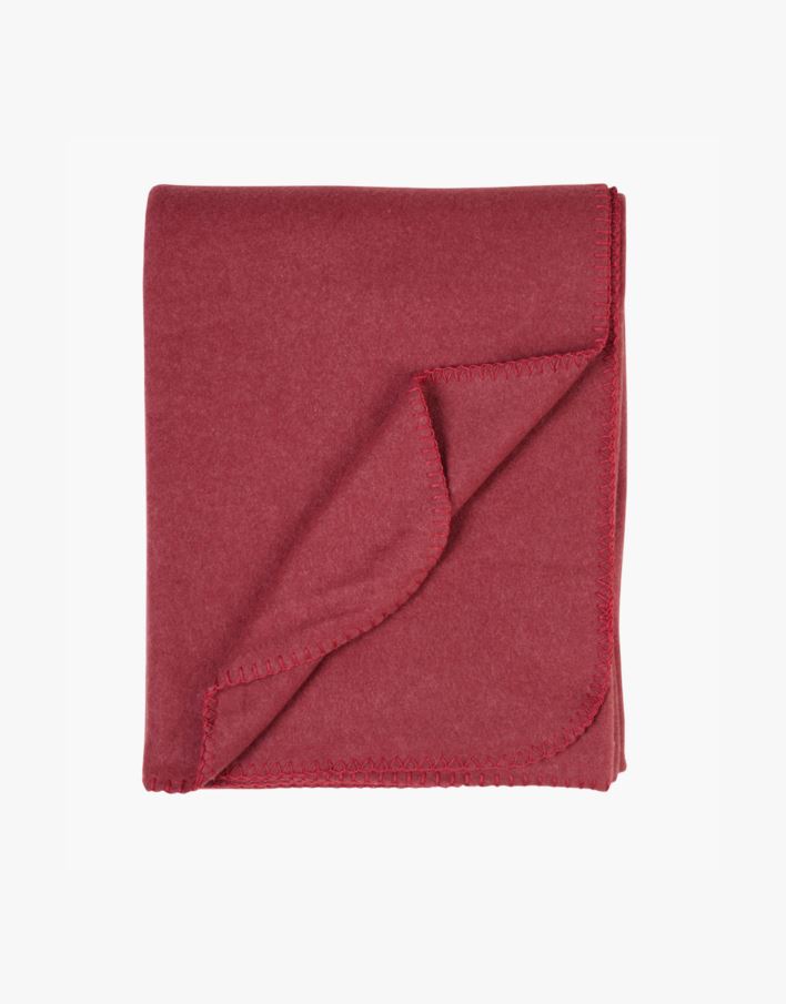 Fleecehuopa tummanpunainen - 130x170 cm tummanpunainen - 1