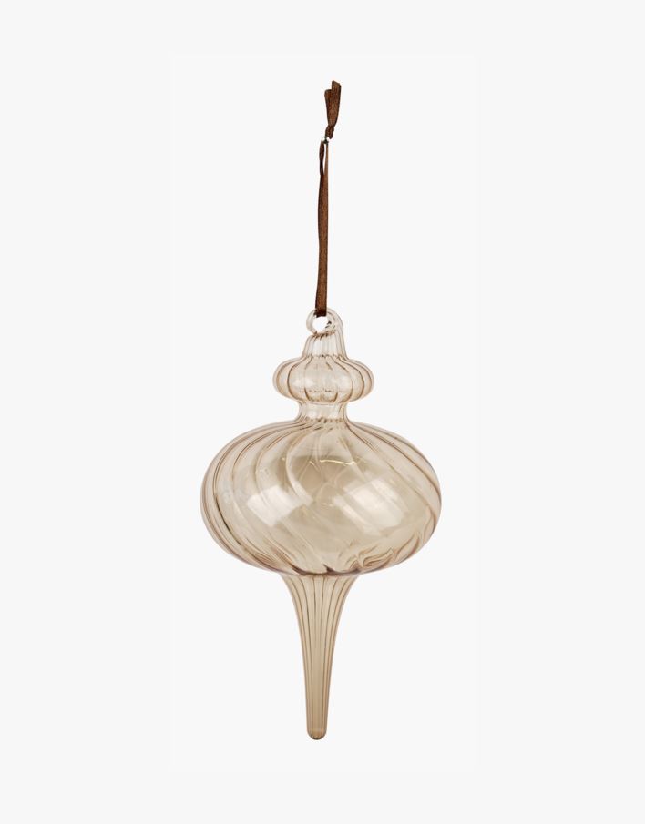 Joulukuusenkoriste vaaleanruskea - 9x9x15 cm vaaleanruskea - 1