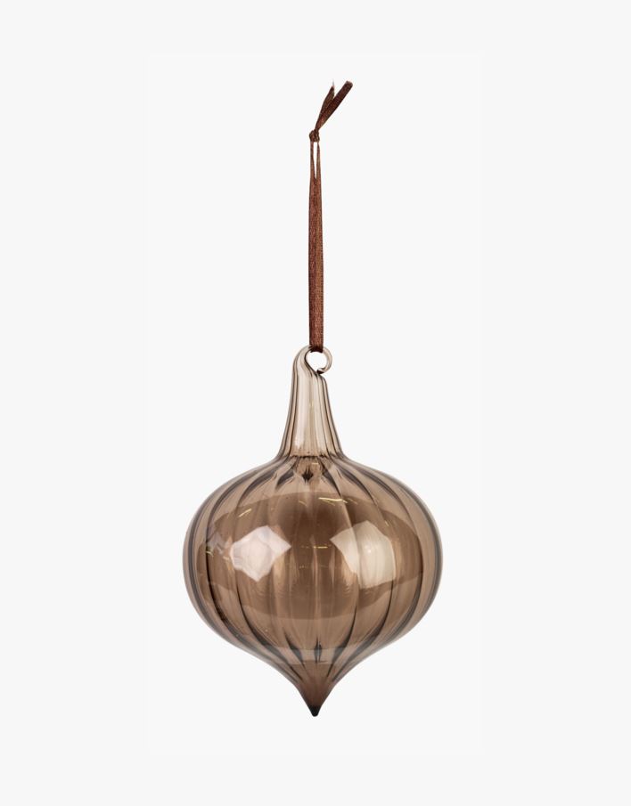 Joulukuusenkoriste vaaleanruskea - 8x8x10,7 cm vaaleanruskea - 1