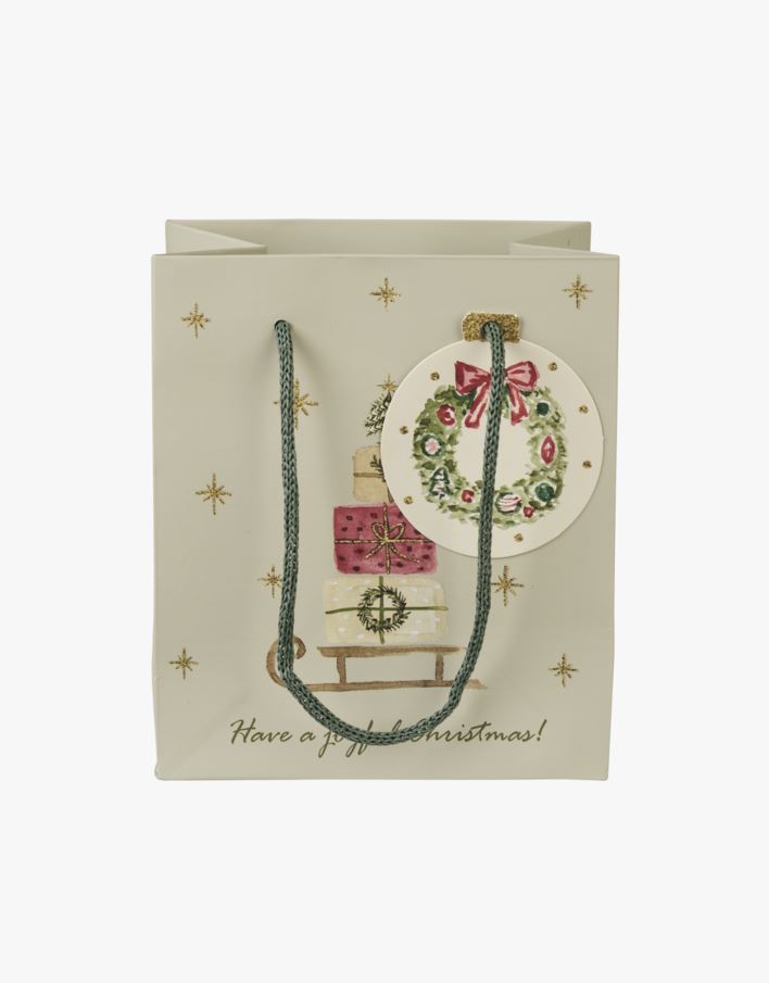 Lahjapussi vaaleanvihreä - 13x15x9 cm vaaleanvihreä - 1