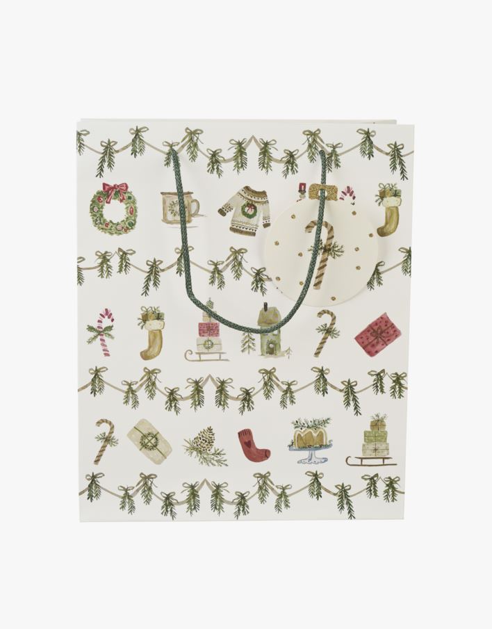 Lahjapussi valkoinen - 24x29x10 cm valkoinen - 1