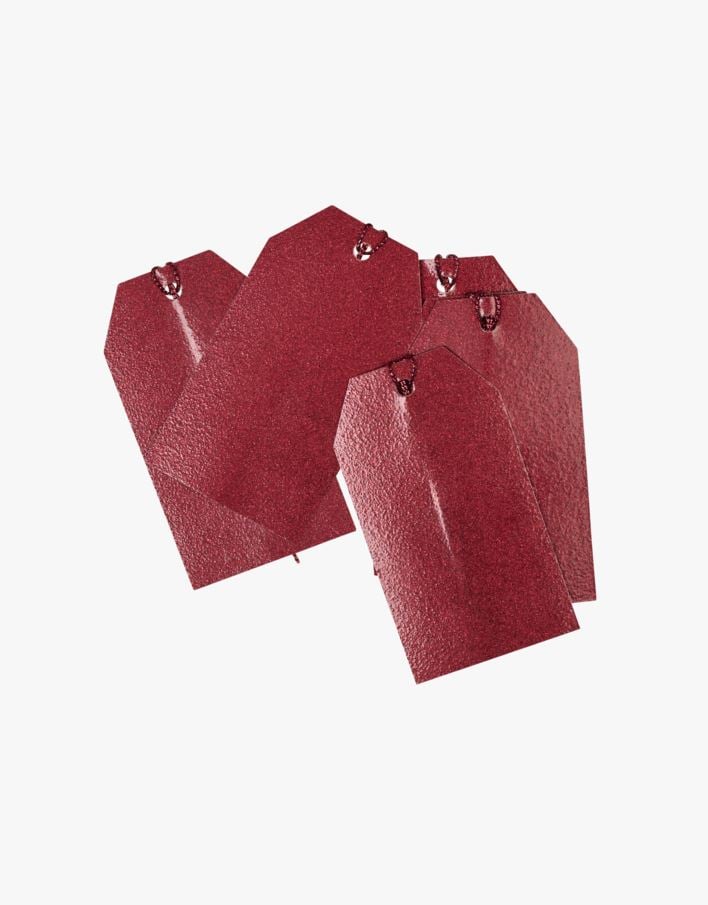 Pakettikortti 6kpl punainen - 5x9 cm punainen - 1