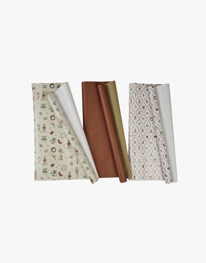 Lahjapaperi moniväri/punainen - 56cm x 4m moniväri/punainen - 1