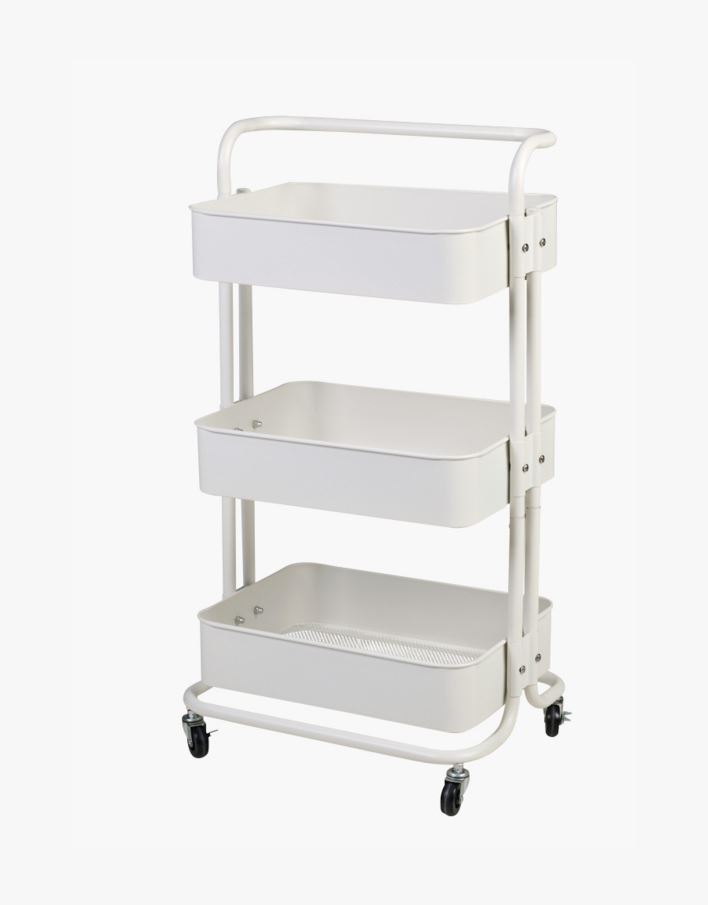 Tarjoiluvaunu valkoinen - 44x36x83 cm valkoinen - 1