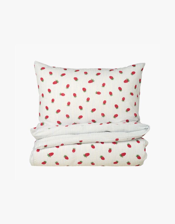 Pussilakanasetti kreppipuuvillaa vaaleansininen - 150x210 cm vaaleansininen - 1