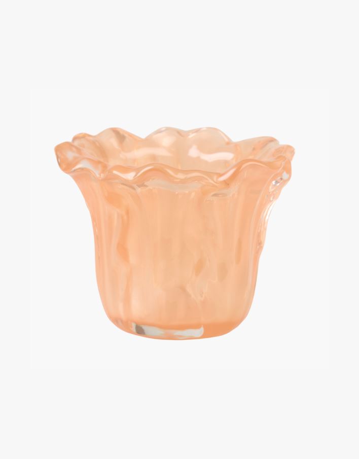 Kynttilälyhty oranssi - 10x10x7,6 cm oranssi - 1