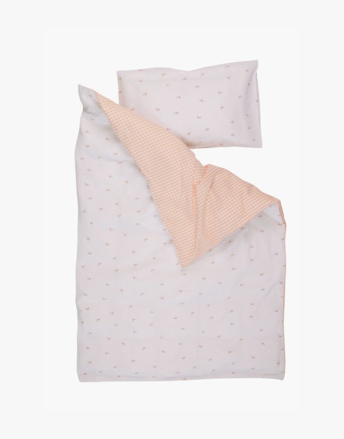 Pussilakanasetti aprikoosi - 100x130 38x55 cm aprikoosi - 1