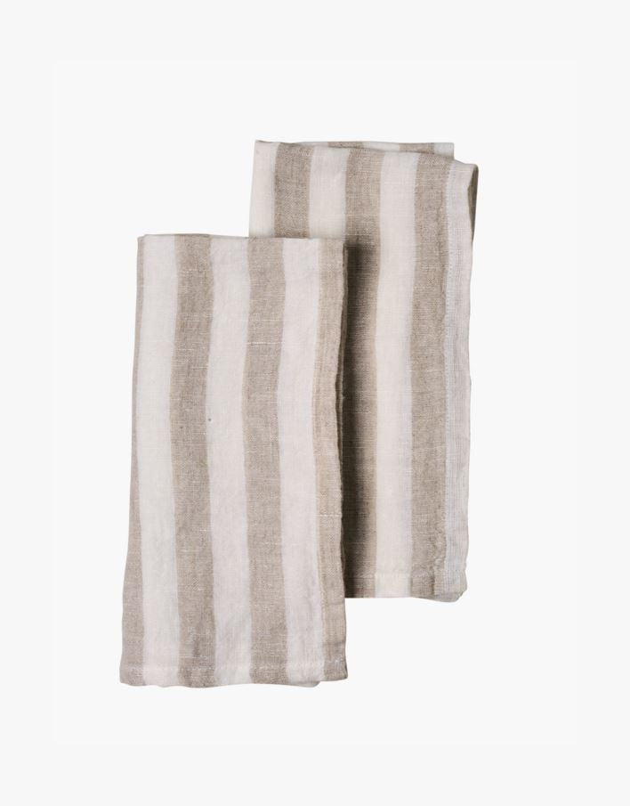 Pellavaservetti beige - 45x45 cm beige - 1