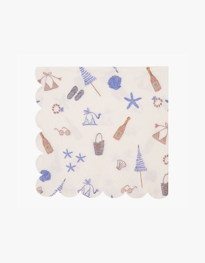 Paperiservetit moniväri/sininen - 33x33 cm moniväri/sininen - 1