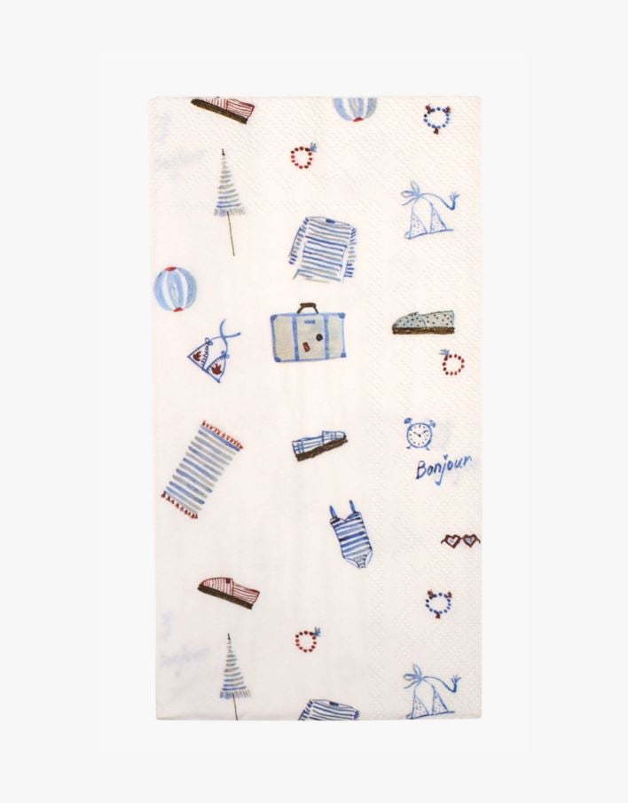 Ruokapaperiservetti moniväri/sininen - 33x42 cm moniväri/sininen - 1