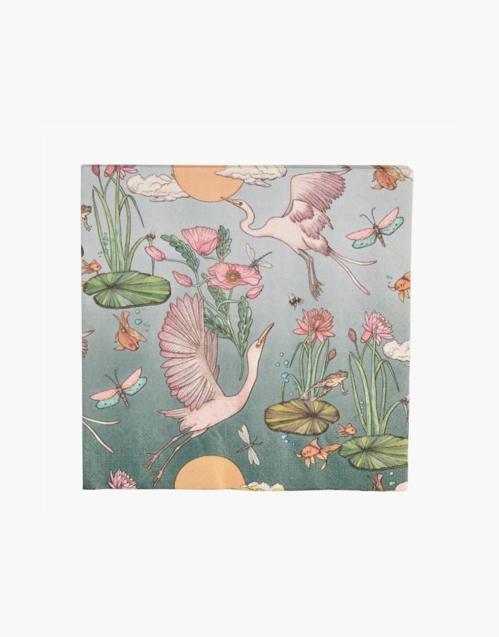 Ruokaservetit moniväri/sininen - 40x40 cm moniväri/sininen - 1