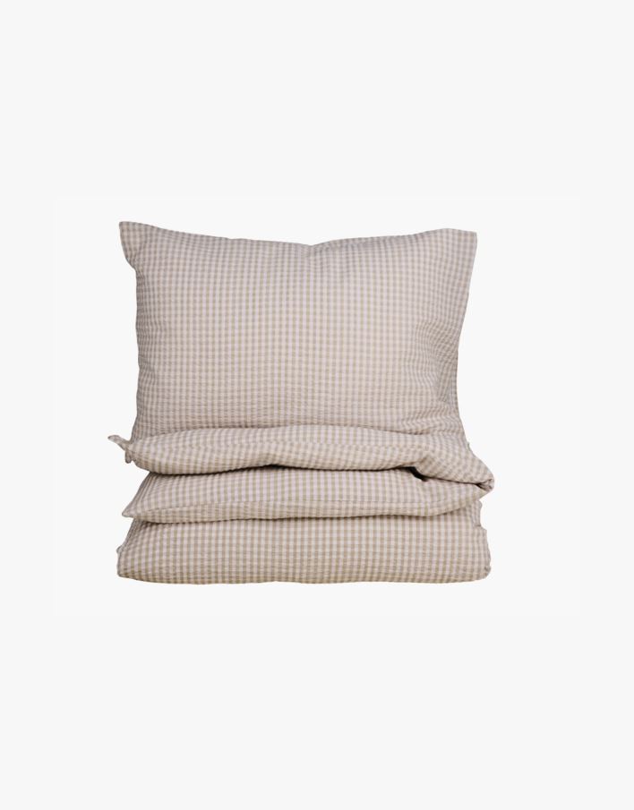 Pussilakanasetti kreppipuuvillaa hiekka - 150x210 cm hiekka - 1