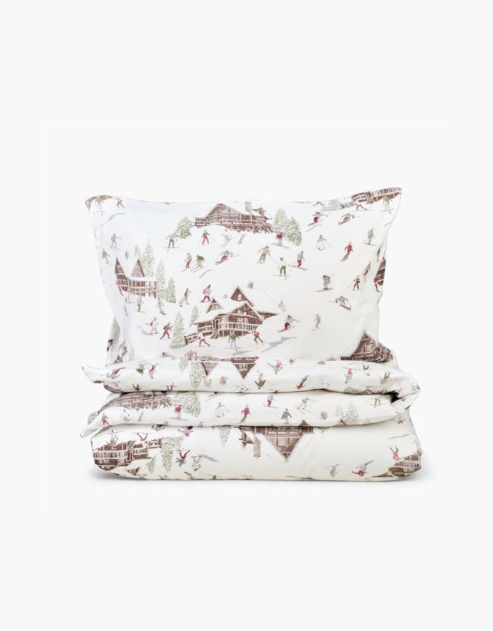 Flanellipussilakanasetti moniväri/punainen - 150x210 cm moniväri/punainen - 1