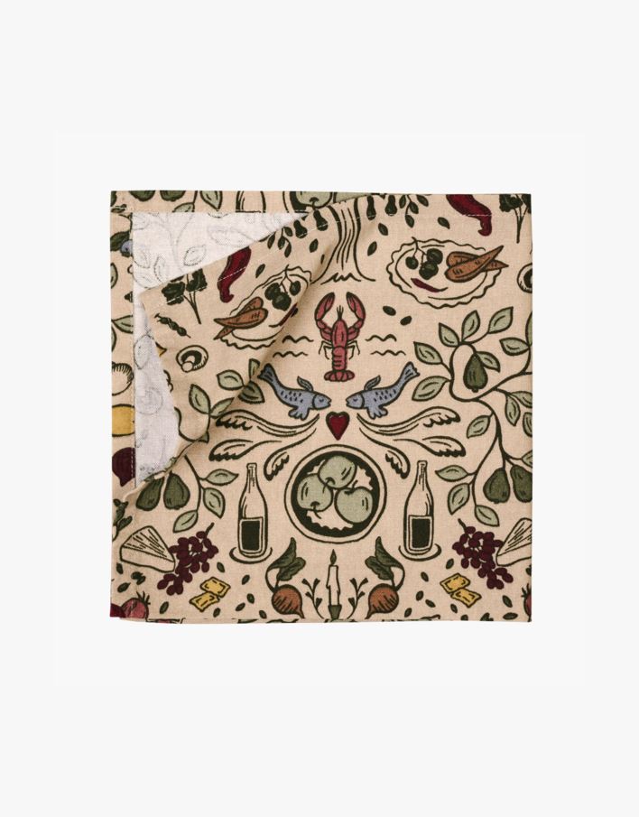 Kangaslautasliina, 2 kpl moniväri - 45x45 cm moniväri - 1