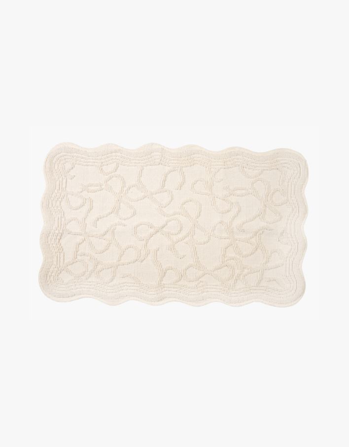 Kylpyhuoneenmatto luonnonvalkoinen - 55x88 cm luonnonvalkoinen - 1