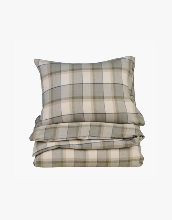 Pussilakanasetti lankavärjättyä flanellia moniväri - 150x210 cm moniväri - 1