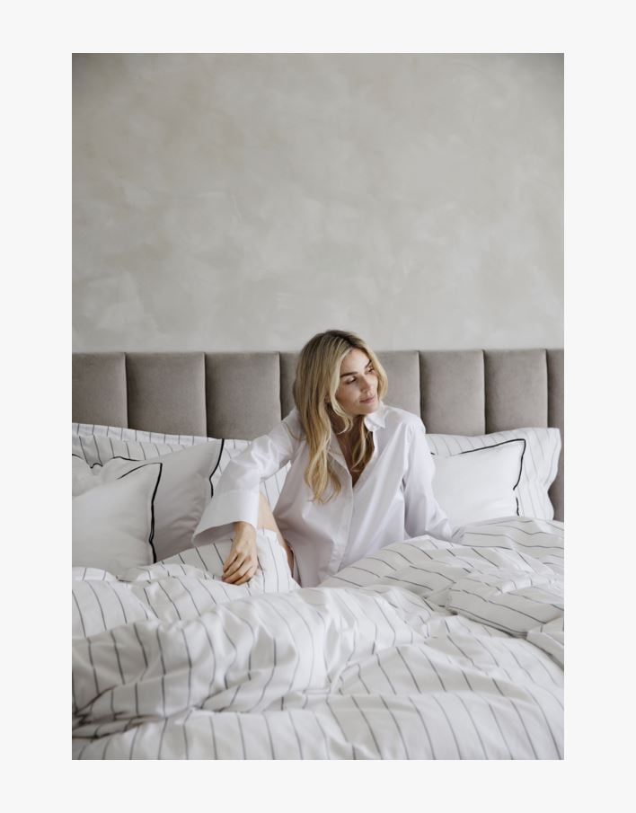 Pussilakanasetti satiinipuuvillaa valkoinen - 150x210+50x60 cm valkoinen - 1