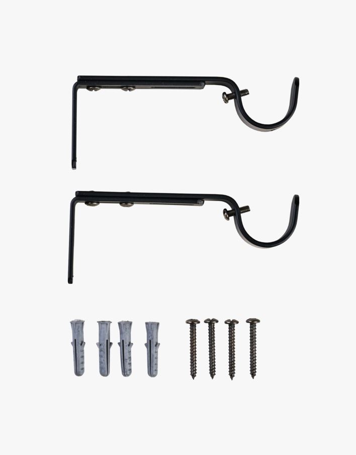 Seinäkiinnikkeet musta - 10/13 mm musta - 1