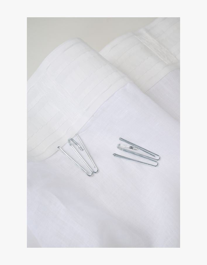 Erittäin leveä pellavaverho valkoinen - 240x300 cm valkoinen - 1