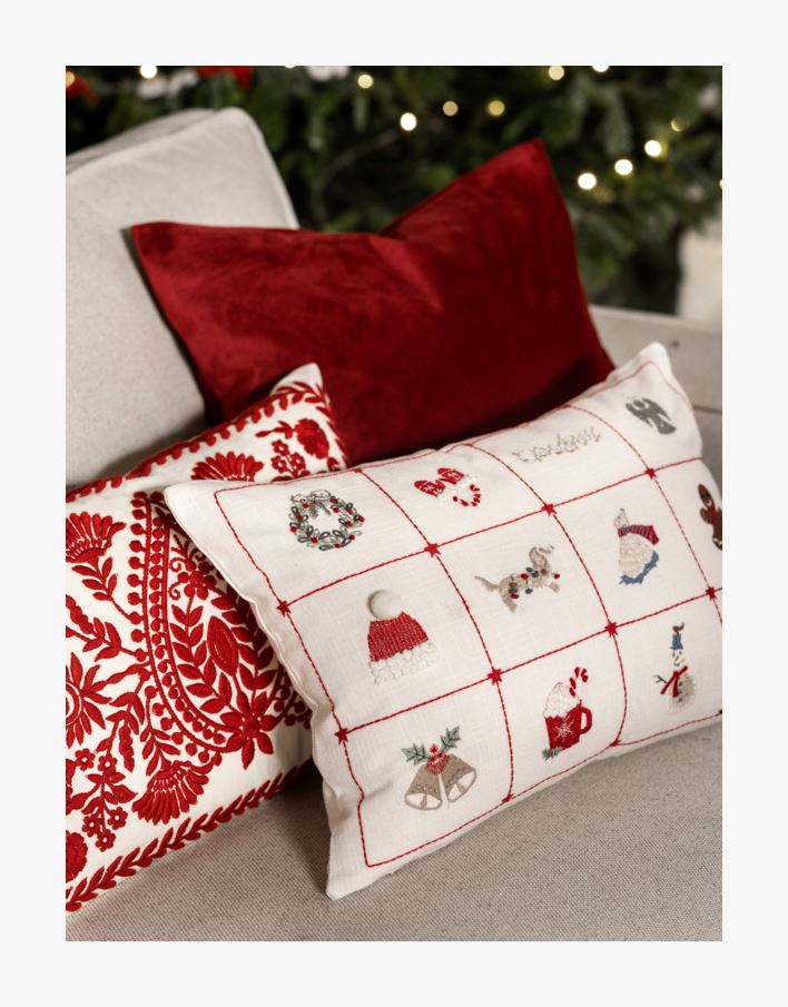 Koristetyyny punainen - 50x50 cm punainen - 1