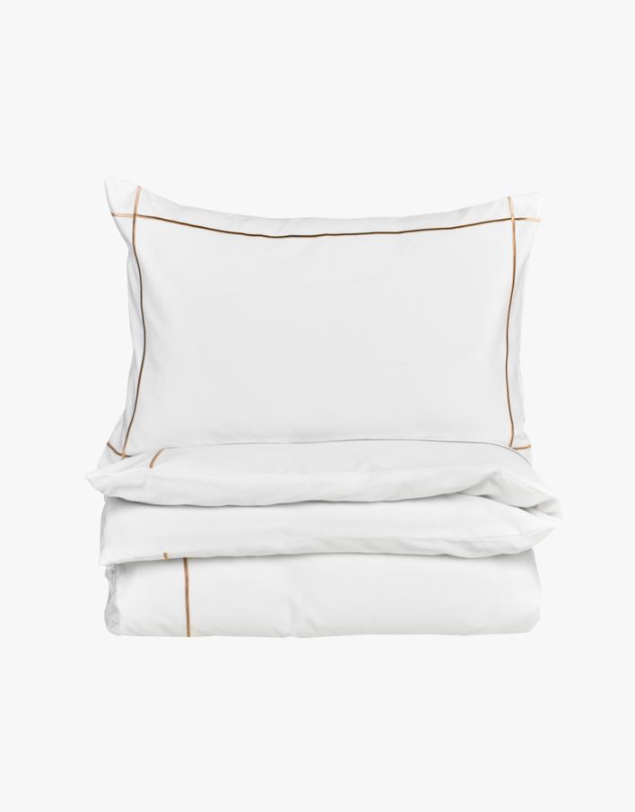 Pussilakanasetti satiinipuuvillaa hiekka - 150x210 cm hiekka - 1