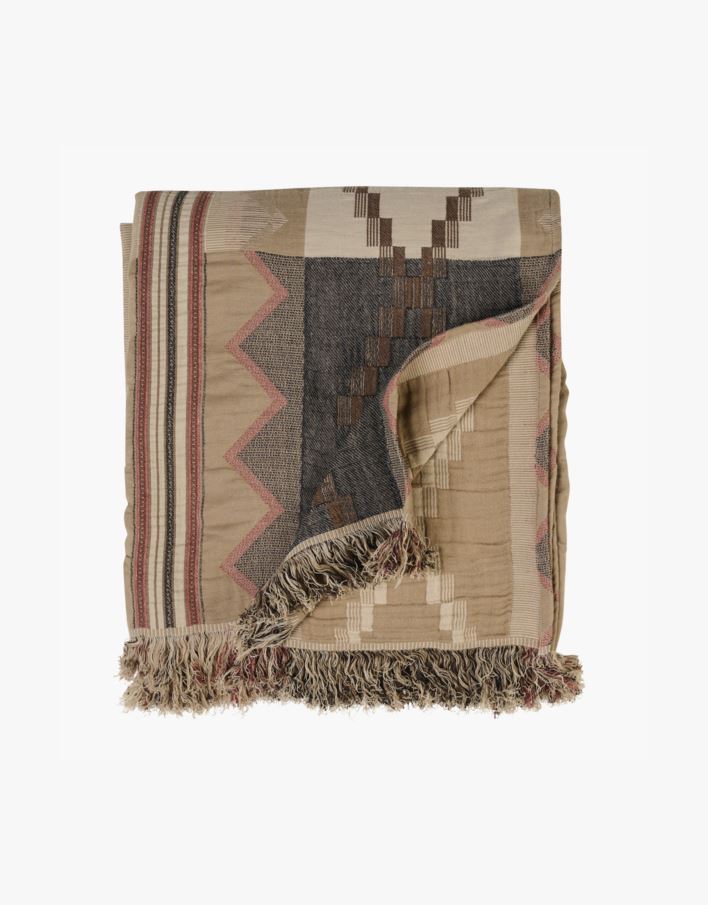 Torkkupeitto moniväri/ruskea - 130x170 cm moniväri/ruskea - 1