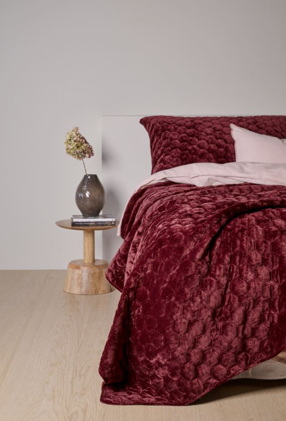 Päiväpeitto viininpunainen - 240x240 cm viininpunainen - 1